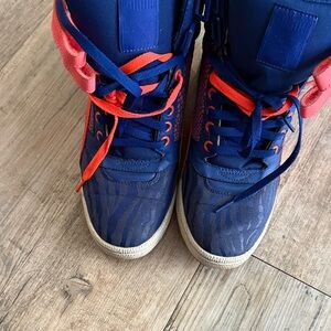 Puma Navy and Red High-Top Sneakers